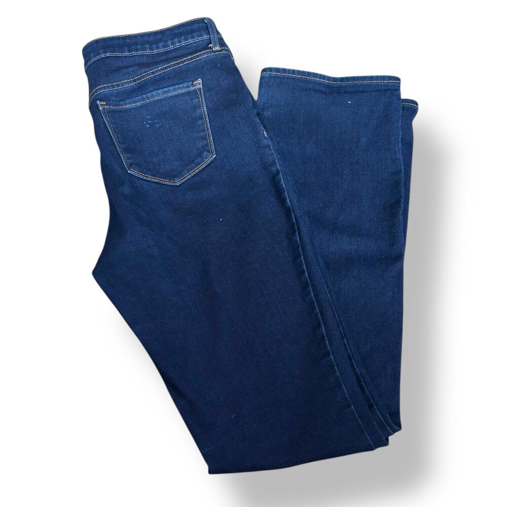 Old Navy Kicker Boot-Cut Mid-Rise Jeans Dark Wash Size 10 Tall Stretch Denim